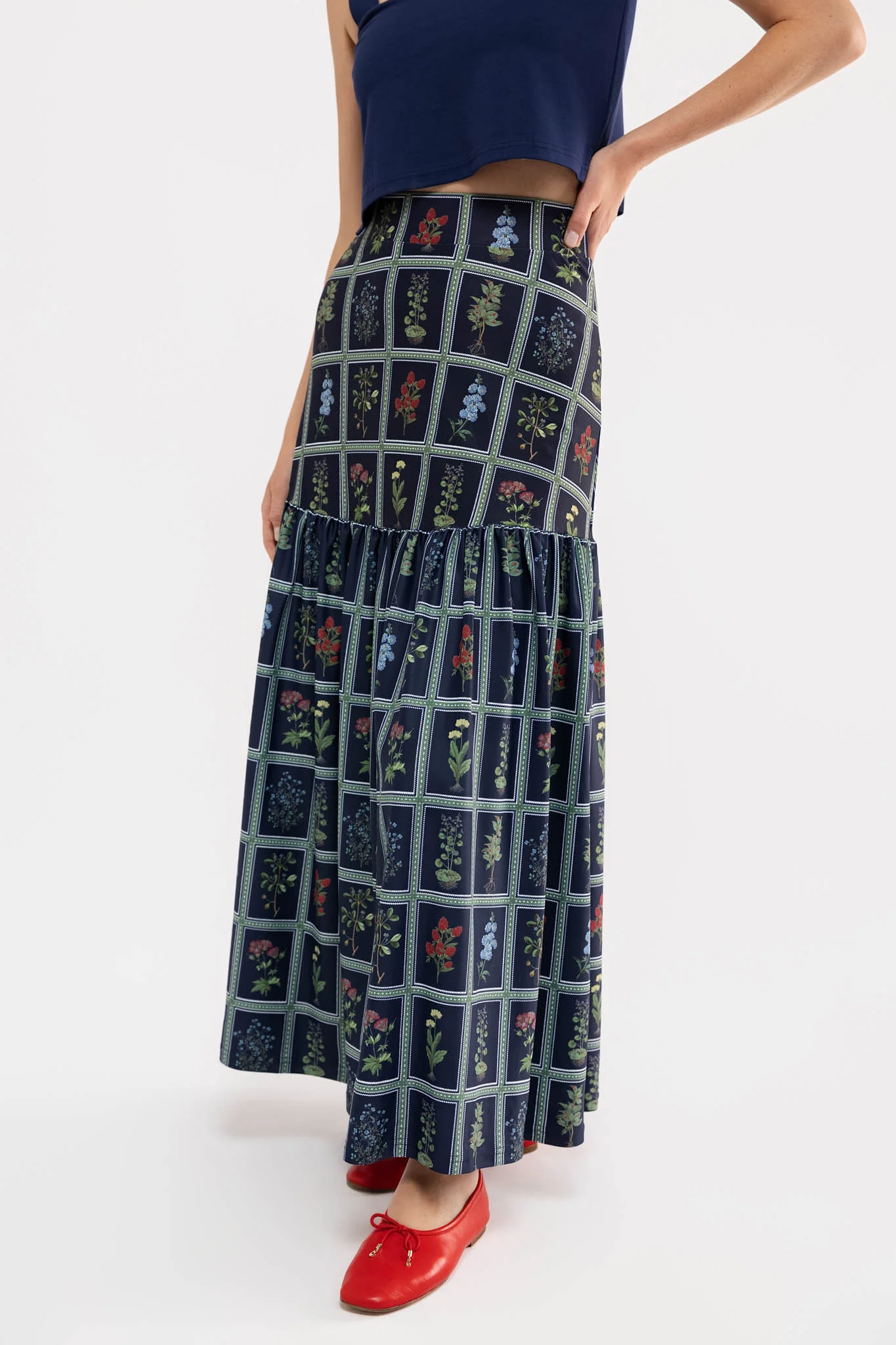 Faye Skirt - Gardeners Window Nvy - Image 3